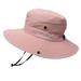 2023 New Sun Hats Fishing Hat Outdoor UV Protection Bucket Hat Women Wide Brim Summer Hat Hiking Camping Pink