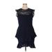 Cooper St Casual Dress - Party Crew Neck Sleeveless: Blue Solid Dresses - Women's Size 14