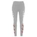 HAPIMO Yoga Legging Pants for Women Fall High Rise Trousers Running Sports Stretch Trendy Clothes Love Baseball Gray L