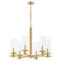 660-6-80-Quorum Lighting-Lee Boulevard - 6 Light Chandelier-24 Inches Tall and 29 Inches Wide-Aged Brass Finish -Traditional Installation