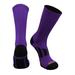 TCK Elite Performance Solid Color Crew Socks (Purple Small)