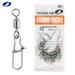 OCEAN CAT 60-150 Pcs American Swivel with Duo Lock Pin Snap Fishing Snaps Kit Hooked Cross Snaps Stainless Steel Sea Fishing Tackle Hook Lure Connector Fishing Swivel Size 1#2#4#6#8# (#1 150 pcs