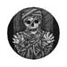 ZNDUO Cartoon Scary Skulls Pattern Spare Tire Cover Universal Spare Tire Wheel Covers 15 inch