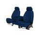 CalTrend Front Buckets Carbon Fiber Seat Covers for 2011-2022 Dodge Durango - DG311-04FA Blue Insert and Trim