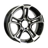 Aluminum Trailer Wheel 15X6 15 Inch Rim Black and Machined 5 Lug YCWH56545BM