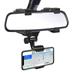 VAGURFO Rear View Mirror Phone Holder Mount Car Phone Mount- Phone Bracket Phone Stand with 270Â° Swivel and Adjustable Clips Universal Smartphone Cradle Black