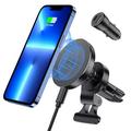 MagSafe Car Mount Charger Magnetic Wireless Car Charger for MagSafe MagSafe Car Charger Air Vent Magnetic Car Mount Phone Holder Charger Compatible with MagSafe iPhone 14 13 12 Series Black