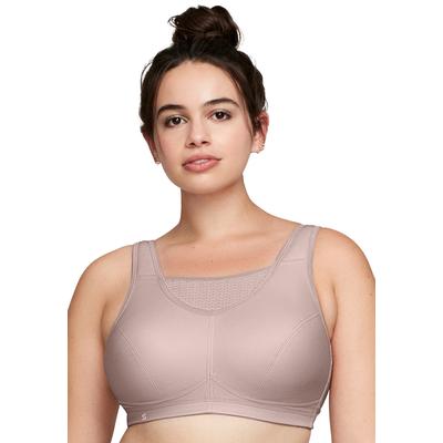 Plus Size Women's Full Figure Plus Size No-Bounce Camisole Elite Sports Bra Wirefree #1067 Bra by Glamorise in Rose Tan (Size 42 H)