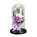 Miayilima Artificial Flowers In Vase Rose Artificial Flower Rose Gift Girl Valentine S Day With Glass Dome Led Light