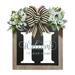 wofedyo Christmas Decorations 2023 New Last Name Year Round Front Door Wreath Front Door 26 Letter Farmhouse Wreath Bow Spring Wreaths For Front Door Outside Hanger Decor Room Decor Home Decor