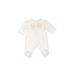 Little Me Long Sleeve Outfit: White Jacquard Bottoms - Size 3 Month
