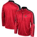 Men's Colosseum Red NC State Wolfpack Marled Half-Zip Jacket