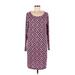 Vineyard Vines Casual Dress - Shift Scoop Neck 3/4 sleeves: Blue Color Block Dresses - Women's Size Medium