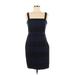 Banana Republic Casual Dress - Party Square Sleeveless: Blue Print Dresses - Women's Size 8