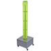 Azar Displays Four-Sided Pegboard Tower Floor Display on Revolving Wheeled Metal Base. Spinner Rack Tower. Panel Size: 4"W x 48"H Plastic | Wayfair