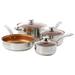 Gibson Home 7 - Piece Stainless Steel Cookware Set Stainless Steel in Gray | Wayfair 950120070M