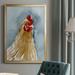 Rosalind Wheeler Chicken Portrait II - Single Picture Frame Print Paper, Solid Wood in Blue/Red/Yellow | 42.5 H x 30.5 W x 1.25 D in | Wayfair