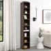 Ebern Designs Virginis 70.9" H x 11.6" W Wood Standard Bookcase Wood in Brown | 70.9 H x 11.6 W x 9.3 D in | Wayfair