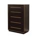 Hokku Designs Devdhari 5 - Drawer 37.6" W Chest in Smoked Peppercorn Wood in Brown | 55 H x 37.6 W x 20.4 D in | Wayfair