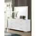 Orren Ellis Vyara Rectangle Dresser Mirror in Glossy White | 37.75 H x 46.1 W x 1.65 D in | Wayfair 6766160990AE43CFB4AFBA6342790F86