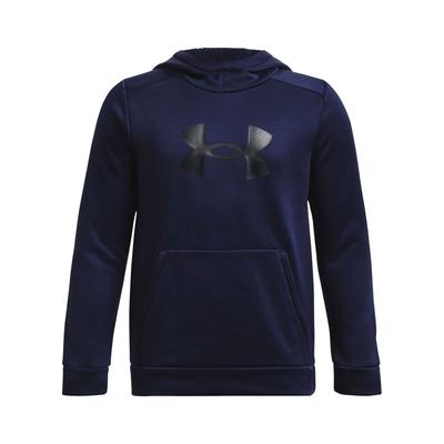 Under Armour Boys' Armour Fleece Logo Hoodie Sweatshirt (Size XS) Midnight Navy, Polyester