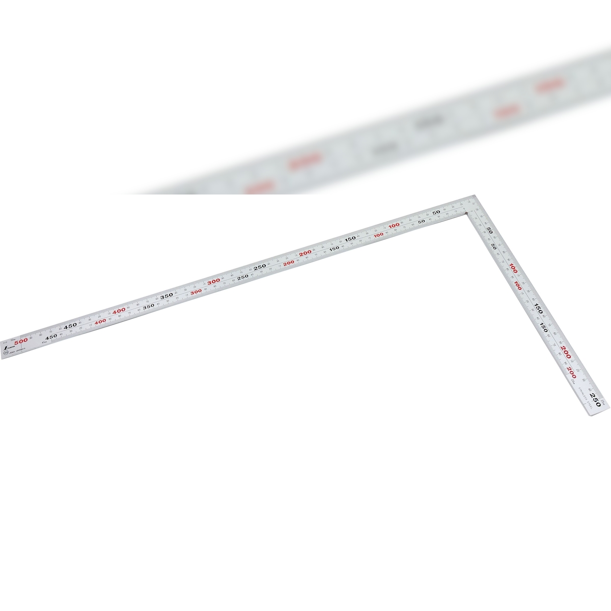 Shinwa 12561 Zimmermannswinkel 50x25cm - by FAMEX - Winkelmesser Schreinerwinkel Messwinkel, 8 Skalen (32589) Image