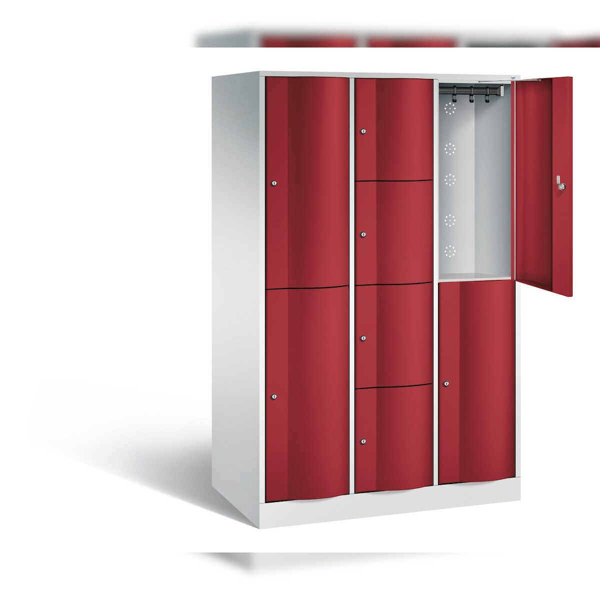 C+P XL-Kombi-Schließfachschrank Resisto, H1950xB1148xT640mm Image