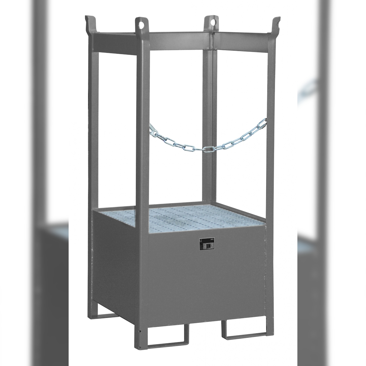 Fass Stapelpalette FSP 1 lackiert RAL7005 Mausgrau Umwelt Lagertechnik Image