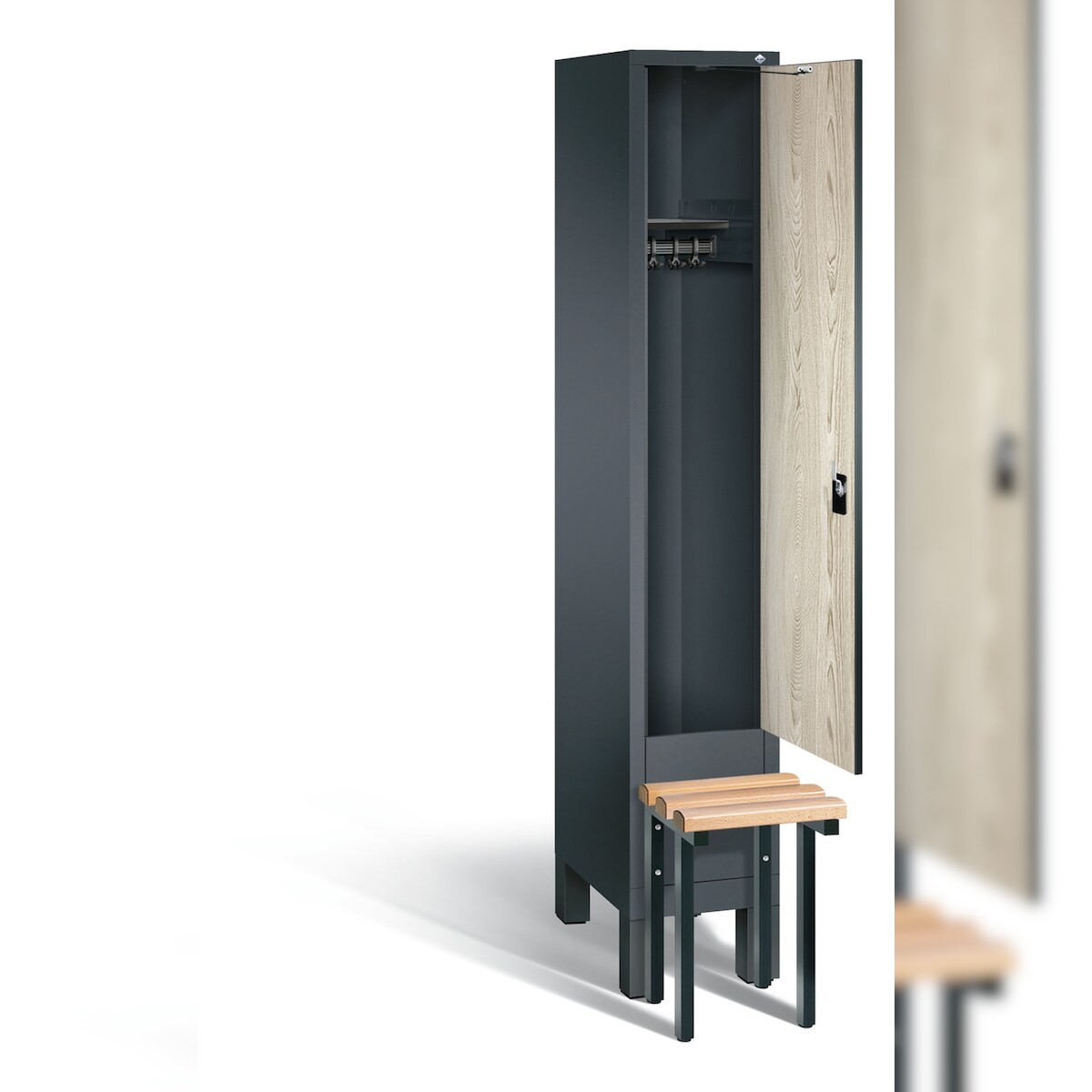 C+P Garderobenschrank Evolo, H1850xB320xT815mm Image