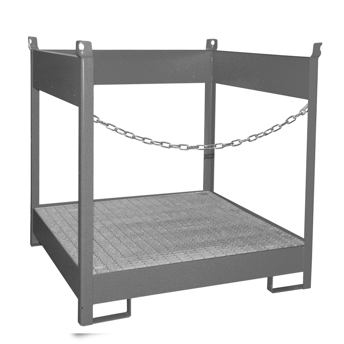 Bauer Fass Stapelpalette FSP 4 lackiert RAL7005 Mausgrau Umwelt Lagertechnik Image