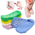 2pc Fuß Hautpflege Spa Feuchtigkeitsspendende Gel Socken Peeling Trockenen Risse Weiche Haut Socke