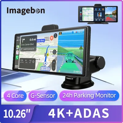 Imagebon 10,26" 4K ADAS Dashcam Wireless CarPlay & Android Auto Nachtsicht Image