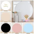 White Round Photography Backdrop Cover Pink Black Blue Circle Backdrop Wedding Baby Shower Birthday