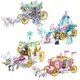 Hot Princess Castle Carriage Horse Building Blocks Kit Bricks Classic Movie Streetscape Model Kids