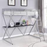 Coaster Furniture Hyde Silver Workstation Loft Bed