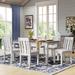 7-Piece Dining Table Set with Extendable Table and 6 Upholstered Chair