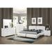 Coaster Furniture Jeremaine White 5-piece Bedroom Set with Plank Headboard