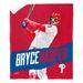 MLB Player Philadelphia Phillies Bryce Harper Silk Touch Sherpa Throw