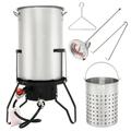 Zimtown 50qt Propane Fryer Kit from Turkey Outdoor Fryer Propane Boil Pot Stainless Steel Portable Deep Frying/Boiling