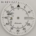 BURRYJAZZ-Cadran de Montre Blanc Cadran Vert Sans Logo NH36 Fit 3 O'Clock 28.5 O'Clock Boîtier