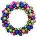 Multi-Color 2-Finish Shatterproof Ball Christmas Wreath
