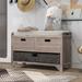 Storage Bench with Removable Basket and 2 Drawers,Removable Cushion