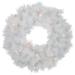 Pre-Lit White Alaskan Pine Artificial Christmas Wreath - Warm White LED Lights