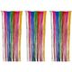 Ifavor123 Decorative Tinsel Foil Metallic Fringe Party Door Window Curtains - 3 Feet Wide X 8 Feet Long (3 Pack Rainbow)