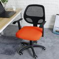 Nvzi Office Desk Chair Seat Covers Stretch Water Resistant Jacquard Computer Chair Seat Cushion Slipcovers-Orange