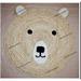 Vipanth Exports Natural Jute Rug with Teddy Bear Design Handmade Area Rug for Home Decor ( 24 x 24 Inches)