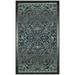 Maples Rugs Pelham Vintage Kitchen Rugs Non Skid Washable Accent Area Carpet [Made in USA] 1 8 x 2 10 Charcoal/Radiant Blue