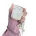 Fycyko Compatible with AirPods Case with Girls Cute Clear Glitter Butterfly Design Smooth Soft TPU Cover Case for Airpods 2 &1 Cute for Airpods-(Butterfly)