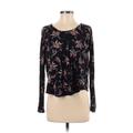 Free People Long Sleeve Top Black Keyhole Tops - Women's Size X-Small