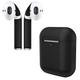 APSkins | Skins & Silicone Charging Case Cover | AirPods 2 Wireless Charging Light Visible | Compatible with Apple Airpods Accessories | Free Replacements (Black Case and Matte Black Skin)